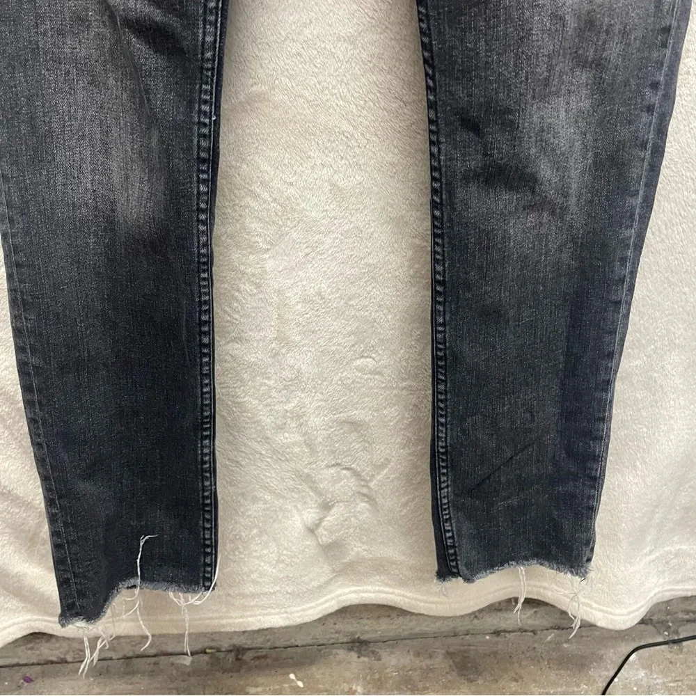 H&M skinny ankle high waist skinny jeans black buttonfly size 33